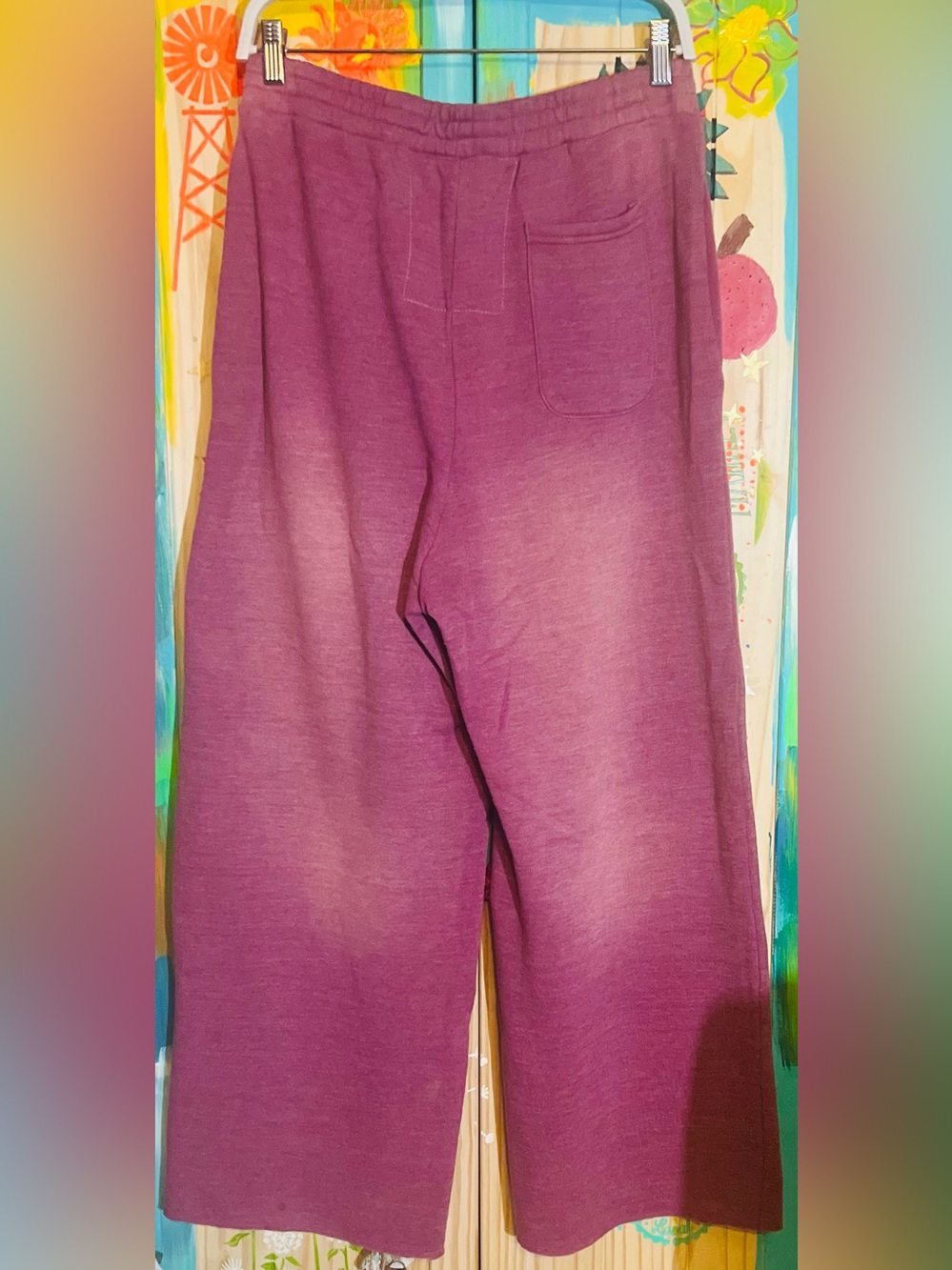 Aviator Nation Wide Leg Pocket Sweatpants| Faded Berry - Picture 2 of 6